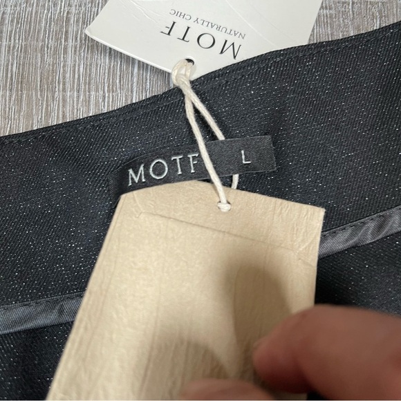 MOTF SHEIN Straight Leg Pant Work Size L black shimmer - Picture 4 of 12